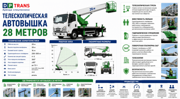 Где применяется вышка 28 метров
